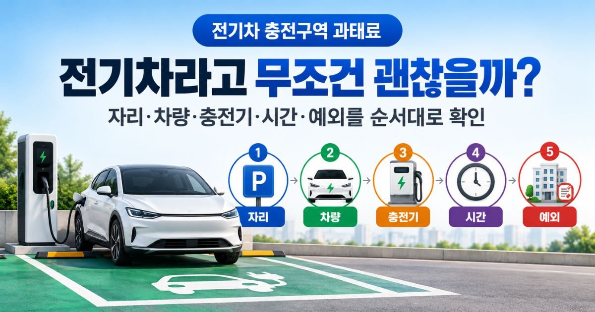 자리·차량·충전기·시간·예외를 순서대로 확인하는 전기차 충전구역 과태료
